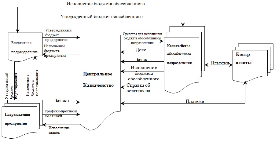 Казначейское исполнение бюджета ДПН на энергопредприятии при частичной централизации